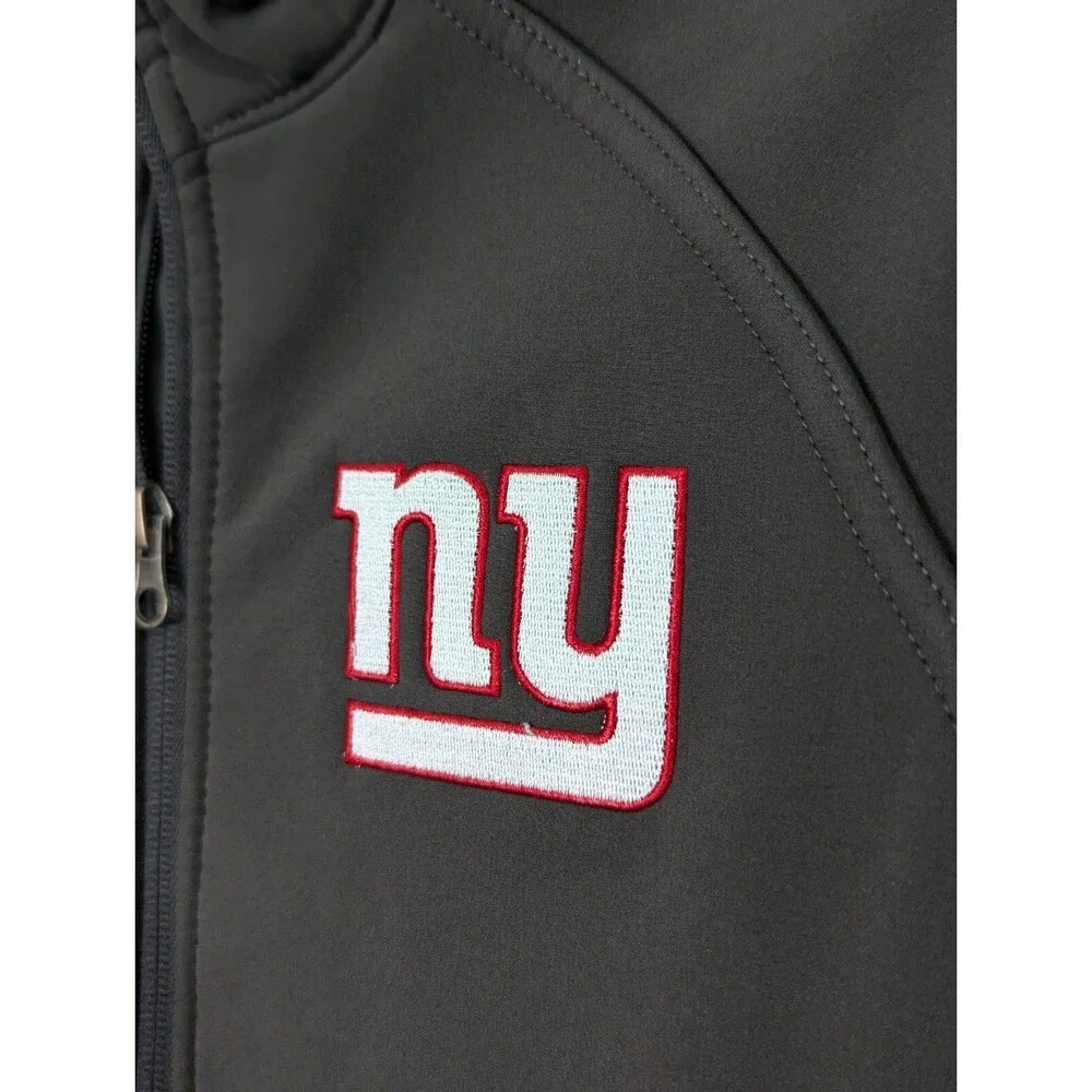NFL Team Apparel New York Giants Full Zip Jacket Youth Small 8 Fleece Gray
